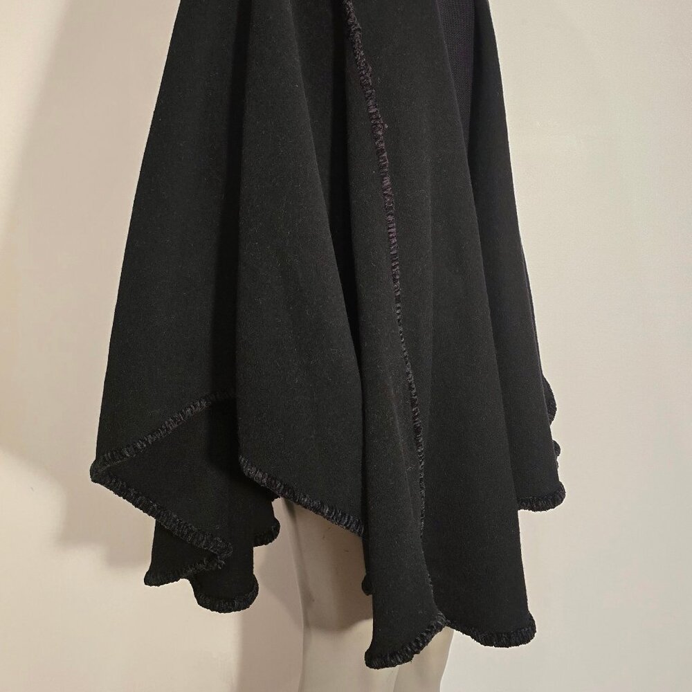 Fine soft wool poncho